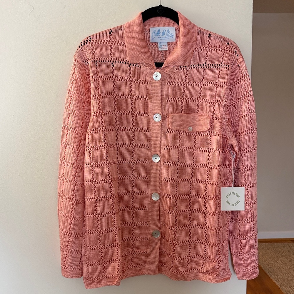 Calle Del Mar Long Sleeve Patchwork Shirt in Shell Pink